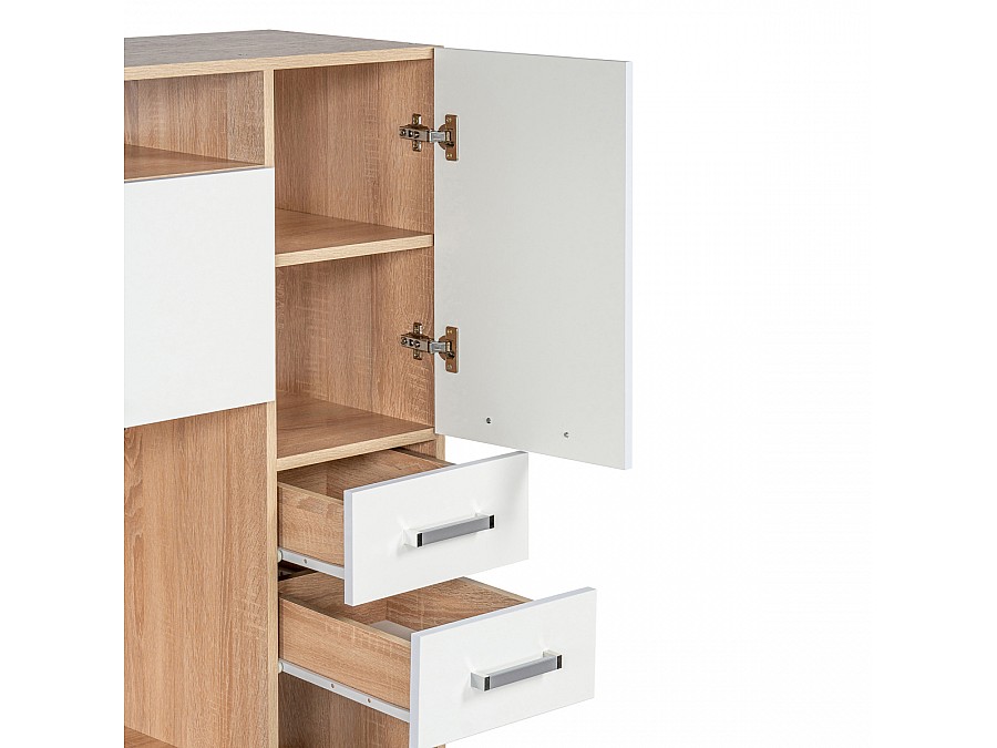 Компьютерный стол Джаз-17 левый 130х60х166,8 дуб сонома