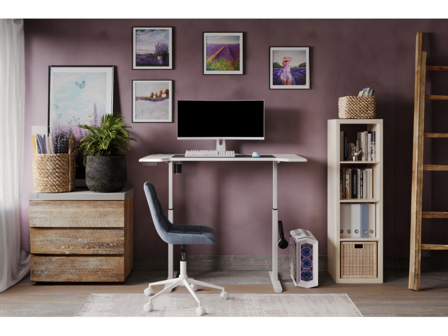 Маркос с механизмом подъема 120х75х75 белый / белая шагрень