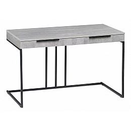 Компьютерный стол Льюис Лофт 120х65х75 бетон / черный матовый