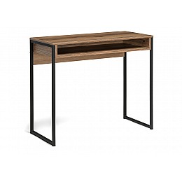 Компьютерный стол Лео Лофт 85х39х75 черный матовый / дуб делано темный