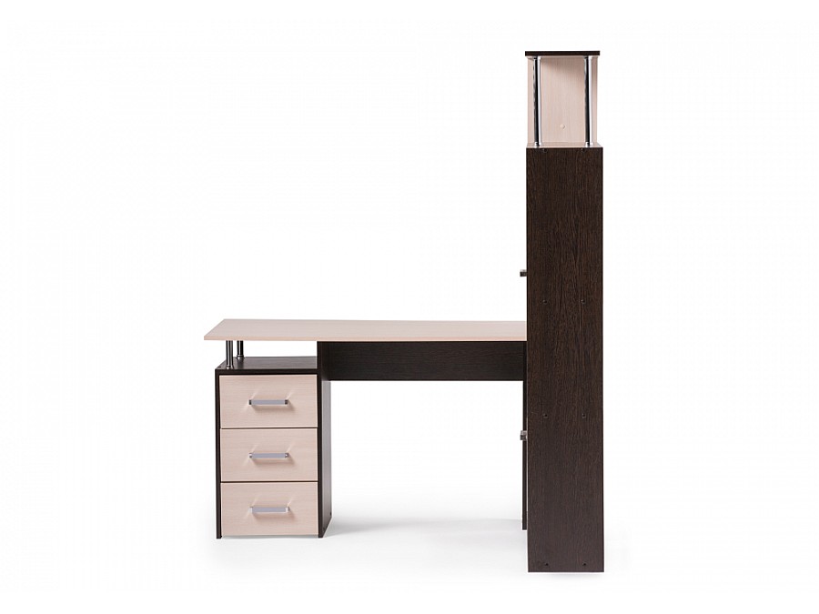 Компьютерный стол КС-15 142,7х130х175,2 венге / дуб молочный правый