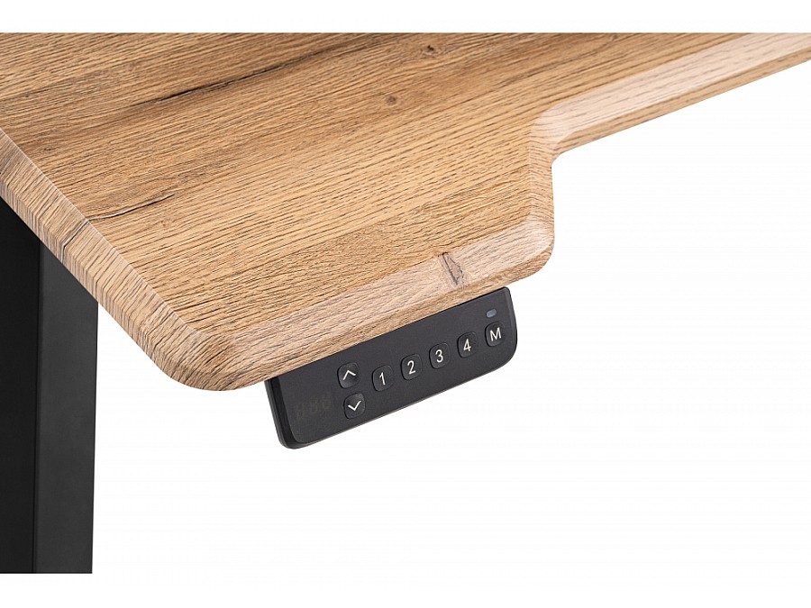 Компьютерный стол Маркос с механизмом подъема 140х80х75 дуб вотан / черный