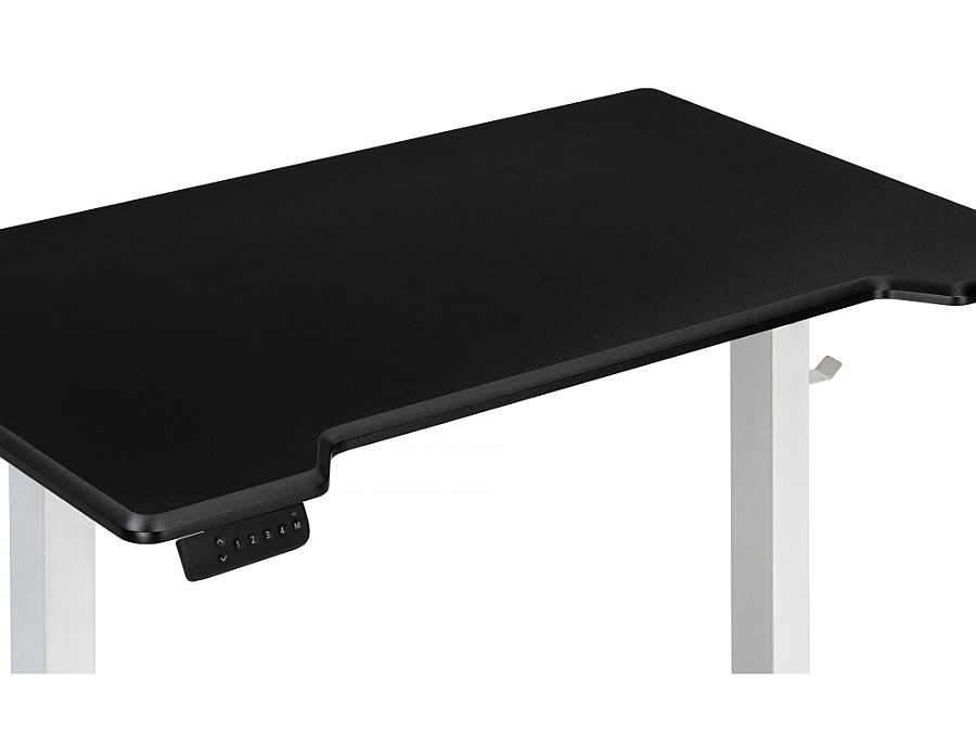 Компьютерный стол Маркос с механизмом подъема 120х75х75 черная шагрень / белый