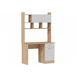 Компьютерный стол Бишоп 2 112х57х180 дуб сонома / белый