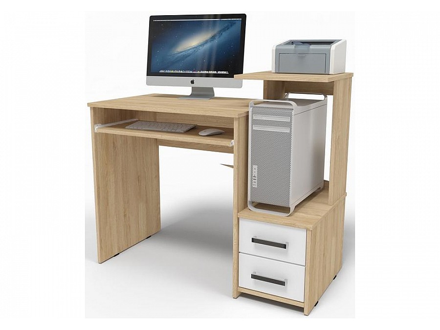 Компьютерный стол Джаз-24 99,6х49,4х86,4 правый дуб сонома