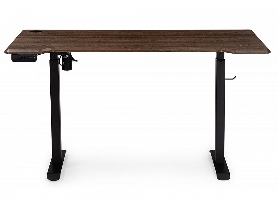 Компьютерный стол Маркос с механизмом подъема 140х80х75 черный / кантри орех
