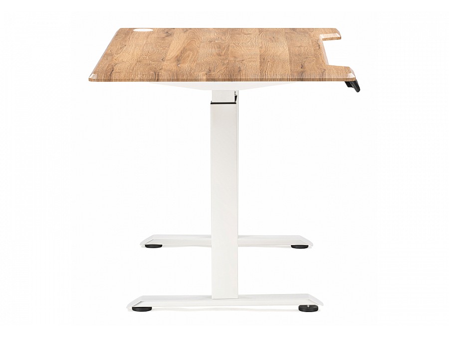 Компьютерный стол Маркос с механизмом подъема 140х80х75 белый / вотан дуб