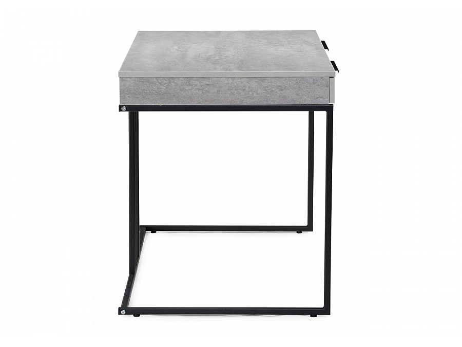 Компьютерный стол Льюис Лофт 120х65х75 бетон / черный матовый