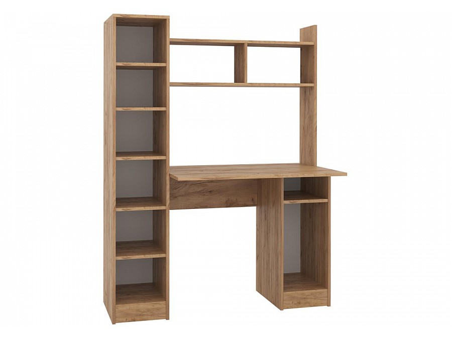 Компьютерный стол Бишоп 6 123х57х160 дуб крафт золотой / кашемир