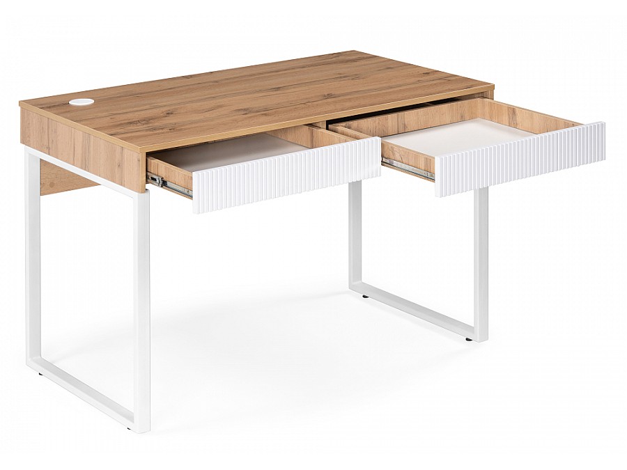 Компьютерный стол Реус дуб вотан / белый