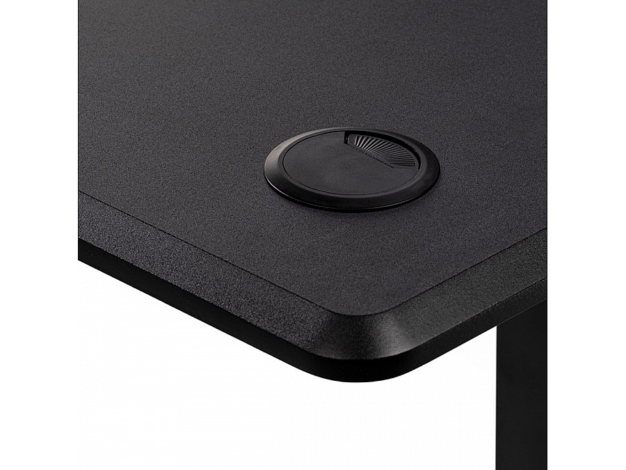 Компьютерный стол Маркос с механизмом подъема 120х75х75 черная шагрень / белый