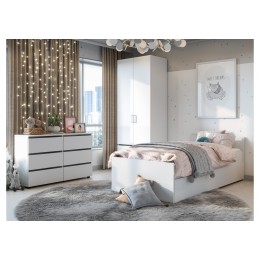 Кровать Валенсия комплектация 1 белый текстурный