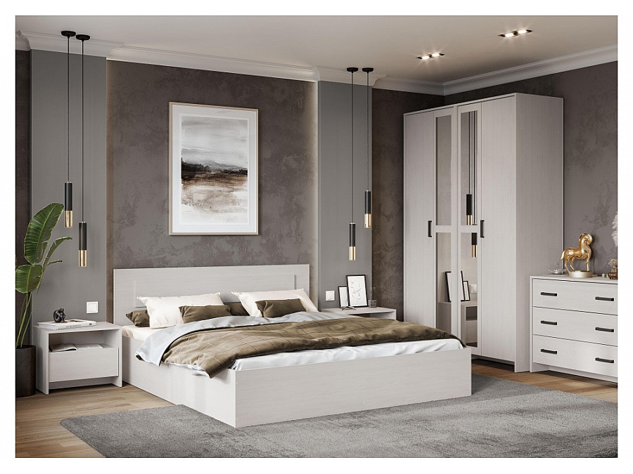 Кровать Taika 160х200 ясень анкор светлый