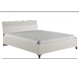 Кровать Ника 160х200 с основанием дсп бежевый мат-05 / кашемир