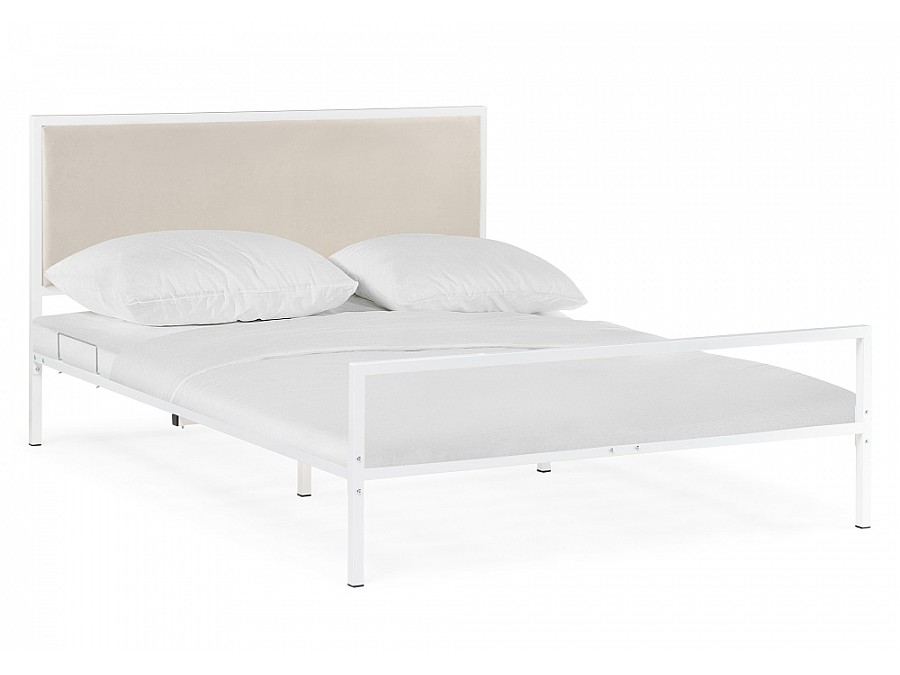 Кровать Эгерт 160х200 белый / light beige