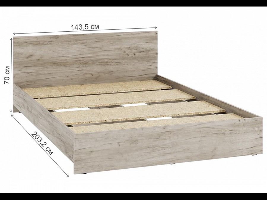 Адайн КР-140 140х200 дуб крафт серый / дуб крафт серый