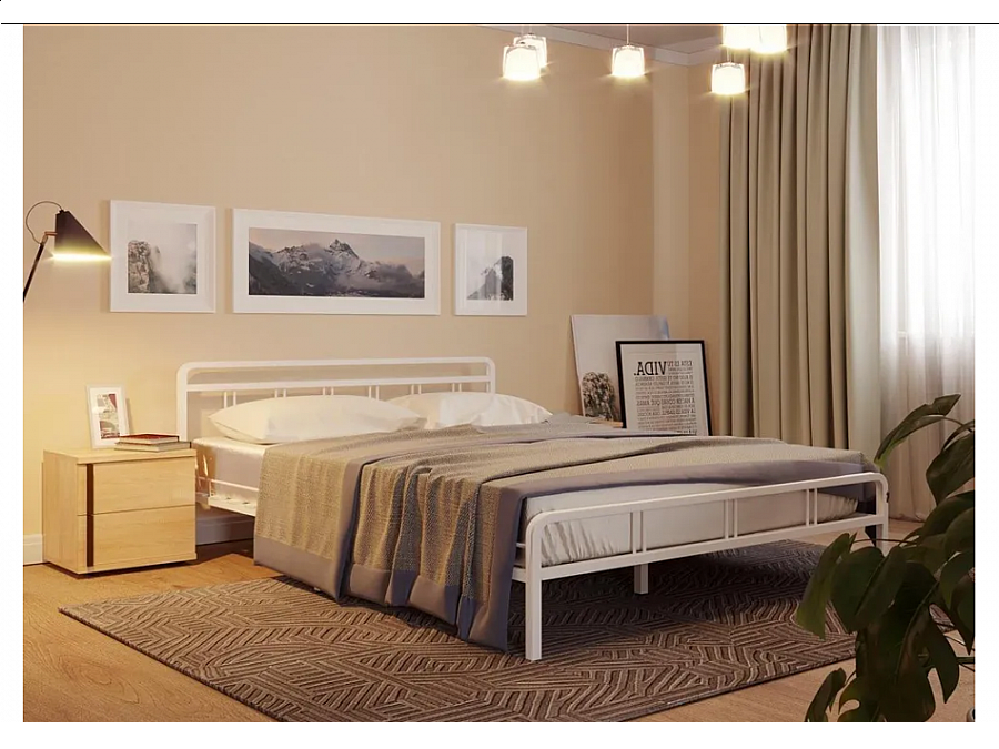 Кровать Рейк 120х200 белая
