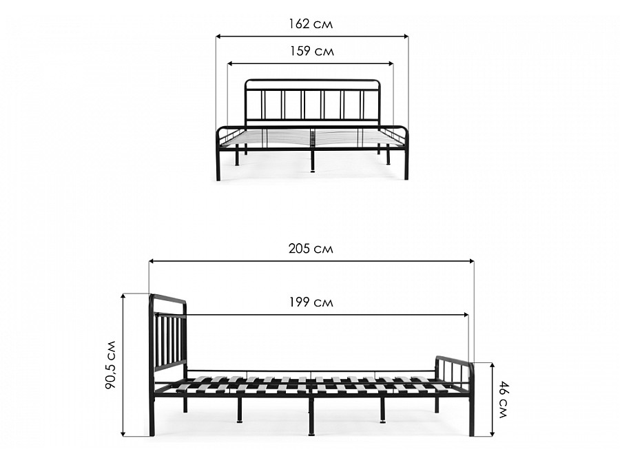 Кровать Рейк 160х200 белая