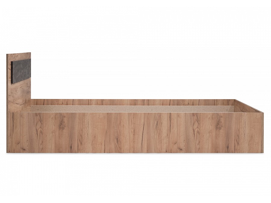 Кровать Taika 160х200 дуб золотой / камень темный