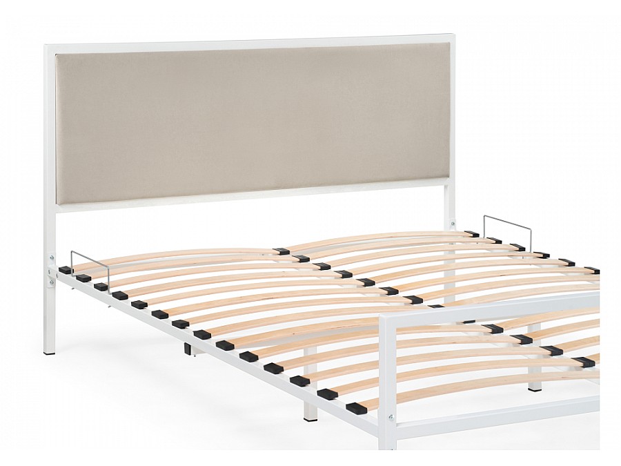 Кровать Эгерт 160х200 белый / light beige