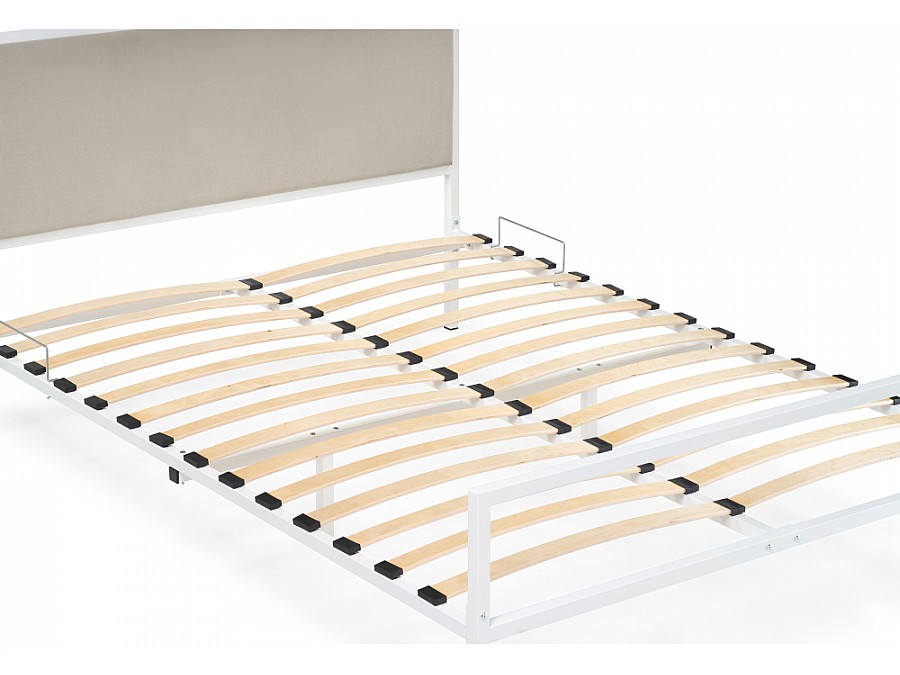 Кровать Эгерт 160х200 белый / light beige