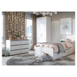 Кровать Валенсия комплектация 3 белый текстурный