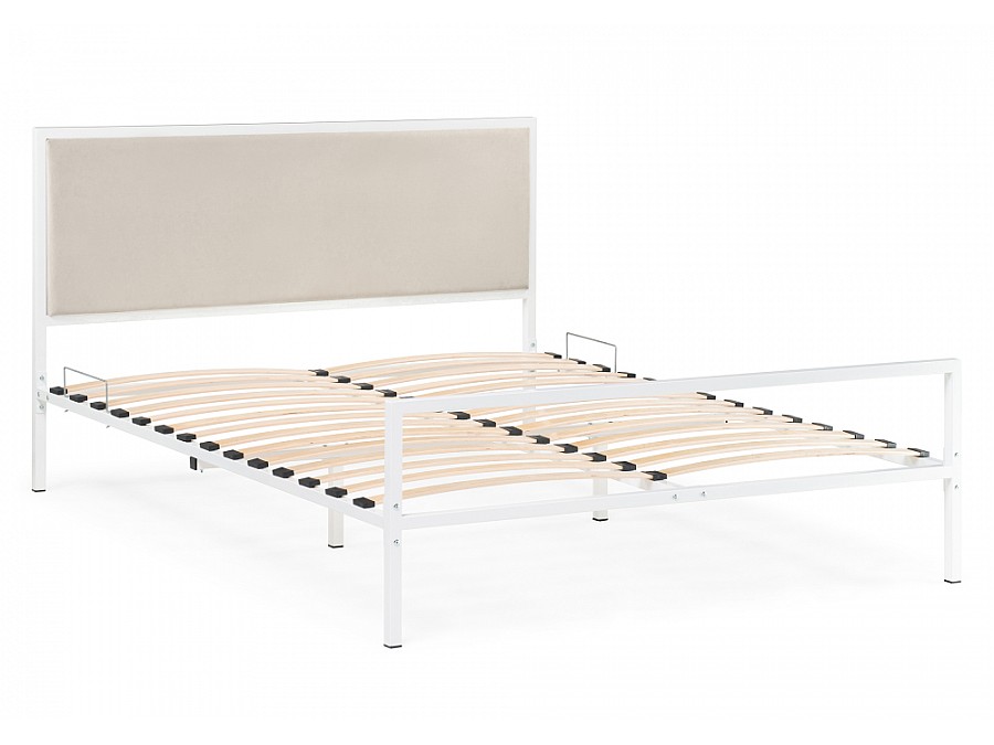 Кровать Эгерт 160х200 белый / light beige