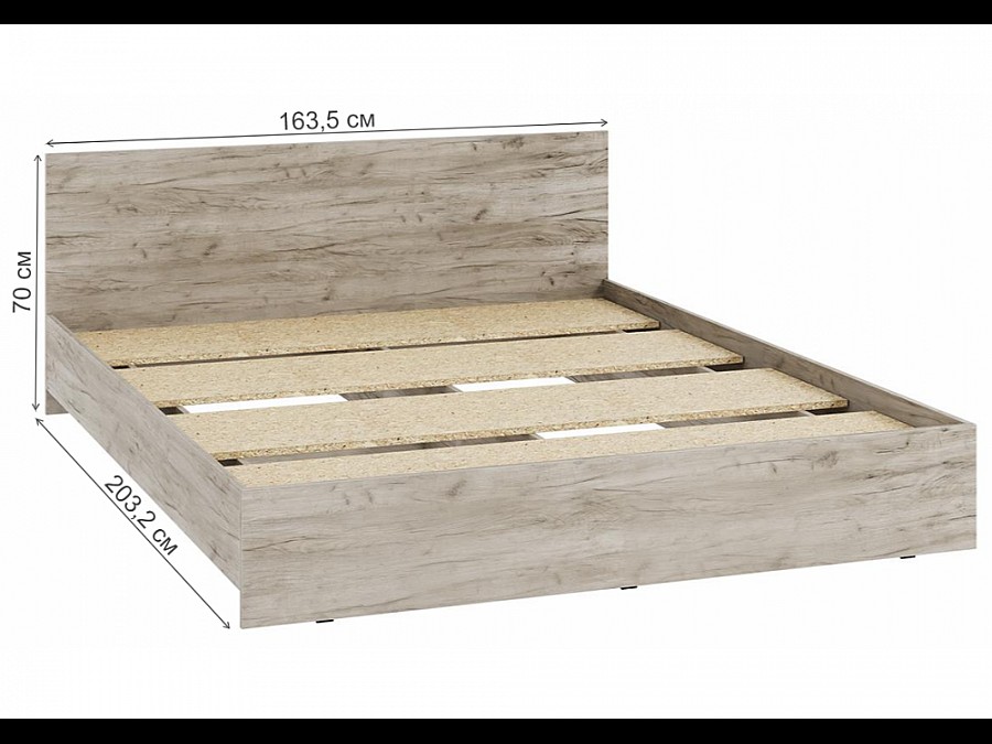 Адайн КР-160 160х200 дуб крафт серый / дуб крафт серый