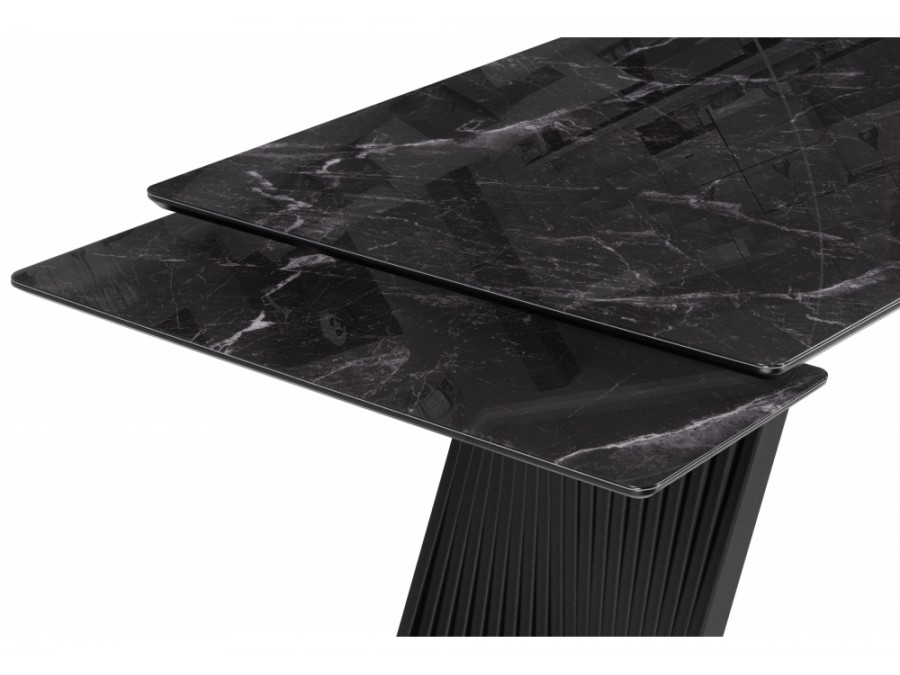 Вейв 140(200)х80 черный мрамор / черный