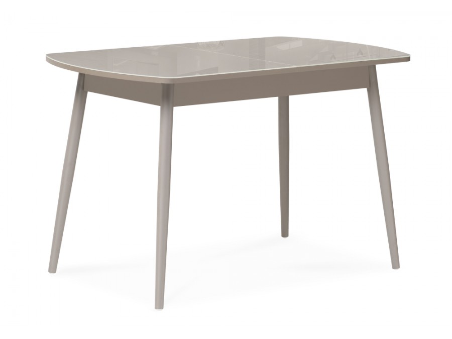 Стол стеклянный Бейкер 120(152)х70х75 латте / капучино