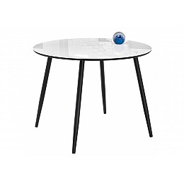 Стол стеклянный Анселм белый / черный
