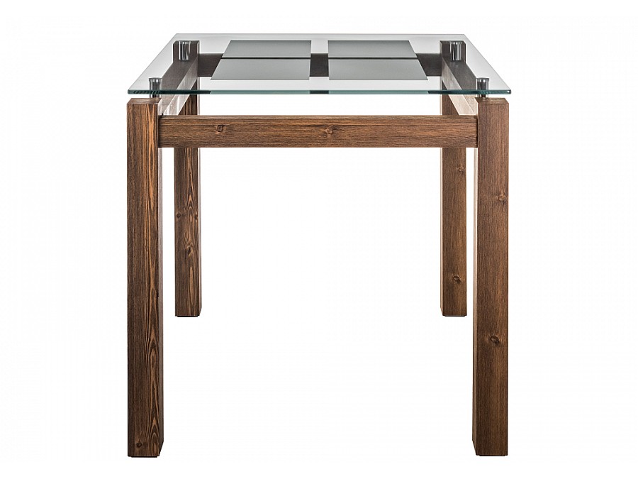 Стол стеклянный Бран 104х74х76 кантри орех