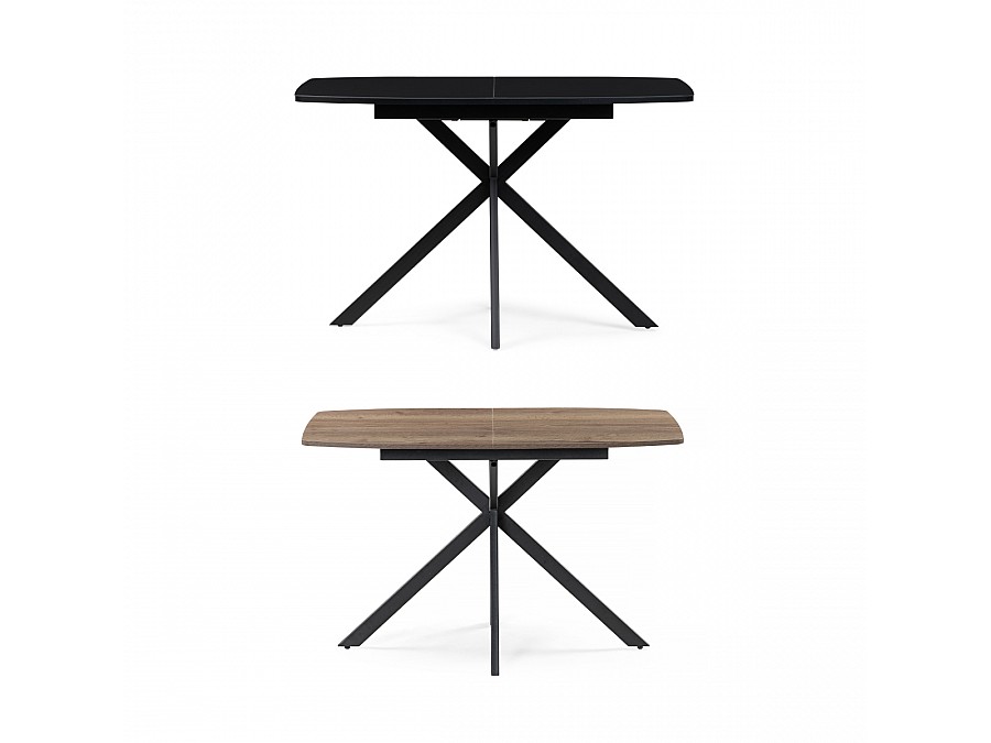 Стол стеклянный Тамаса 120(150)х70х76 черный