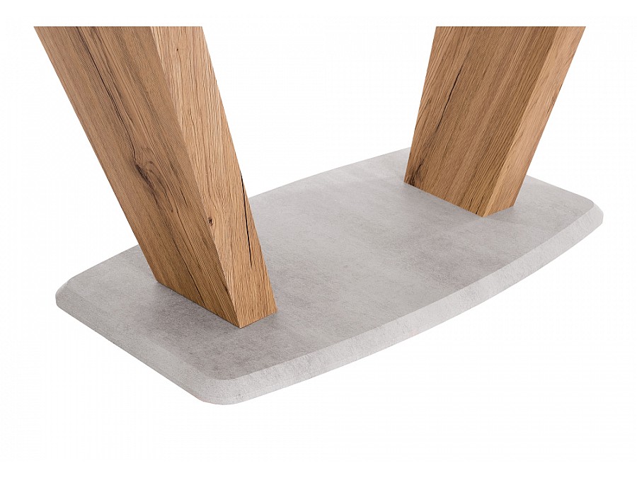 Стол стеклянный Петир 160(200)х90х76 дуб монтана / белый