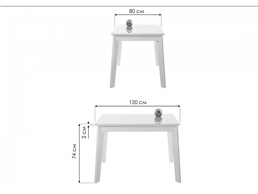 Стол стеклянный Арья 120х80х74 дуб монтана / белый