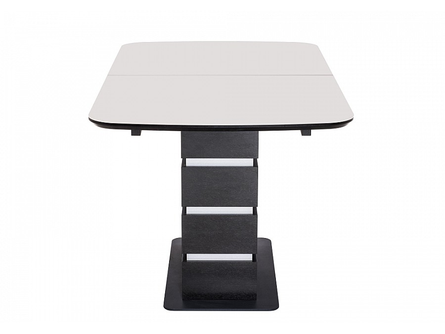 Стол стеклянный Фернан 140(180)х80х76 венге / белый