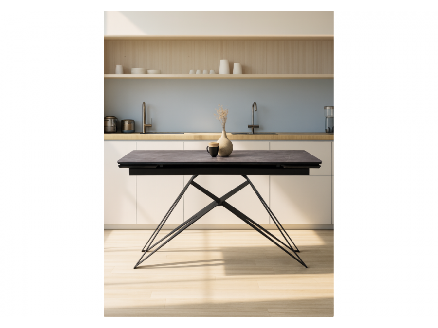 Блэкберн 140(200)х80 кристл серый мрамор / черный