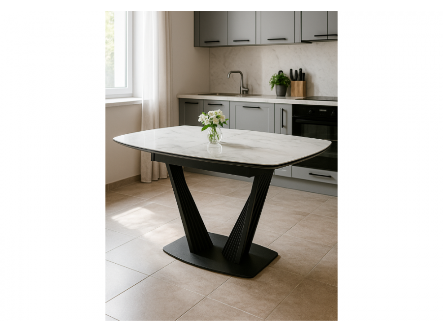 Вейл 140(180)х80 кристл статуарио / черный