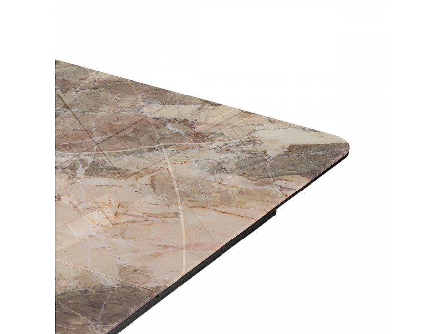 Стол стеклянный Бугун 120(160)х80х77 каталония / черный