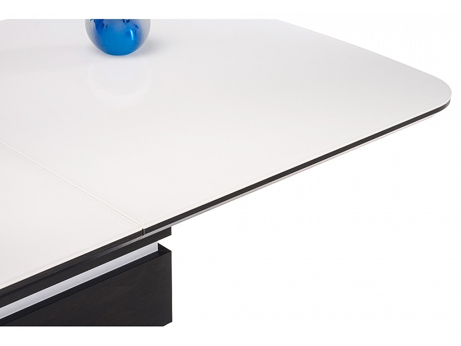 Стол стеклянный Фернан 140(180)х80х76 венге / белый