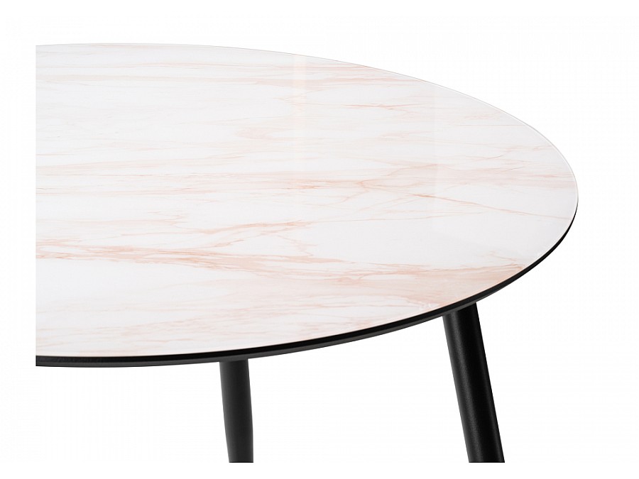 Стол стеклянный Анселм 100х76 леонардо / черный