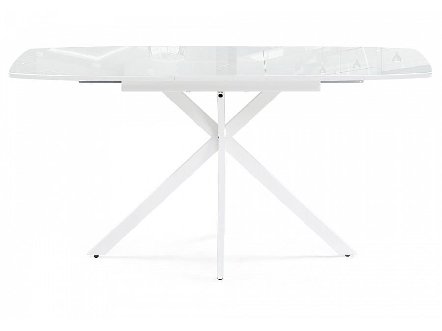 Стол стеклянный Тамаса 120(150)х70х76 белый