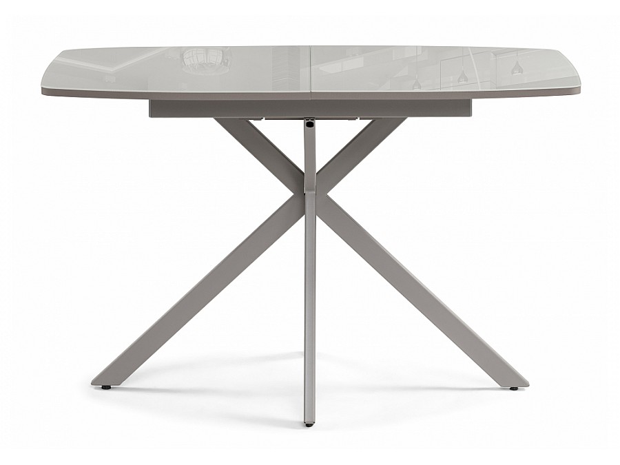 Стол стеклянный Тамаса 120(150)х70х76 латте / капучино