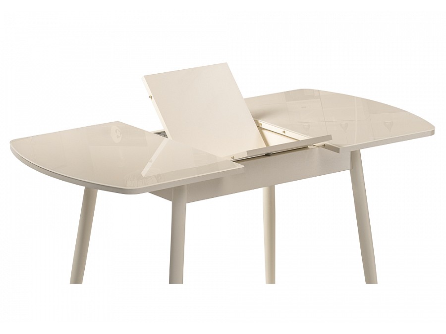 Стол стеклянный Калверт 94(126)х64х75 кремовый