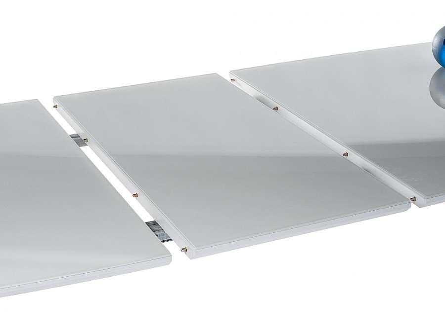 Стол стеклянный Серсея 140(180)х80х75 дуб монтана / белый