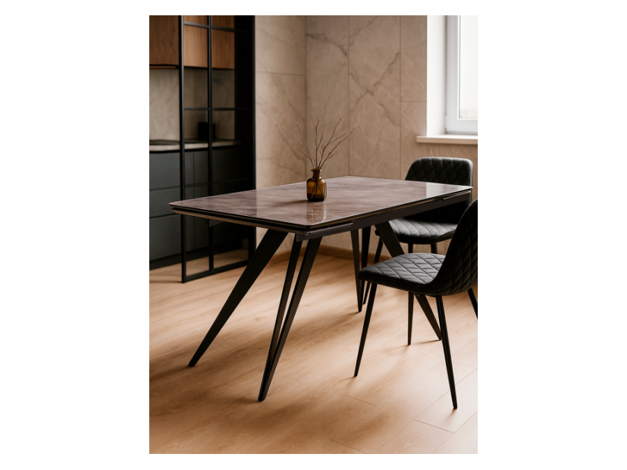 Дарвин 140(200)х80 серый мрамор / черный