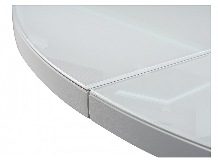 Стол стеклянный Регна 100(130)х100х75 черный / белый