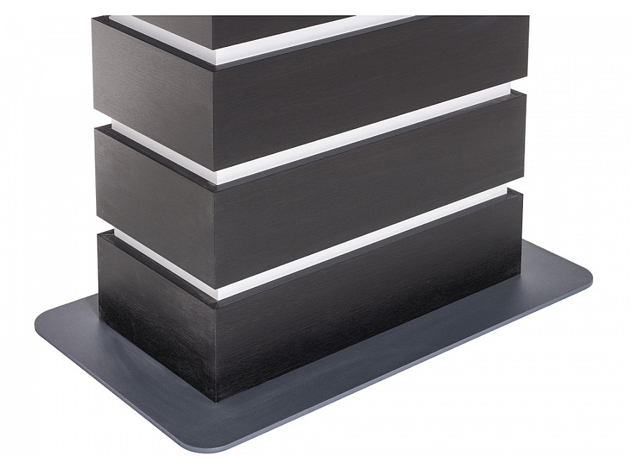 Стол стеклянный Фернан 140(180)х80х76 венге / белый