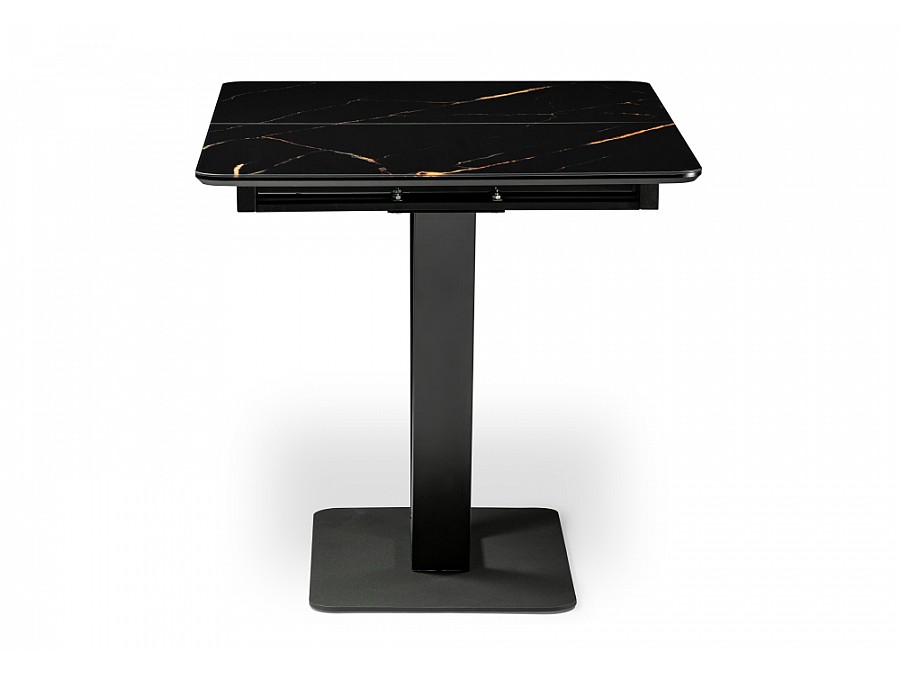 Стол стеклянный Бугун 120(160)х80х77 обсидиан / черный