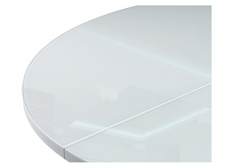 Стол стеклянный Регна 100(130)х100х75 черный / белый